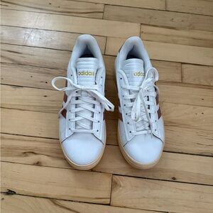 Adidas White and Brown Sneakers